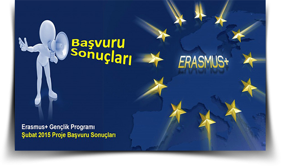 Erasmus + Gençlik Programı Şubat 2015 Dönemi Proje Başvuruları Değerlendirme Sonuçları