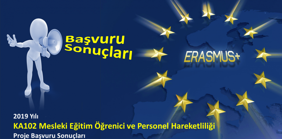 2019 Yılı Erasmus+ Mesleki Eğitim Öğrenici ve Personel Hareketliliği Projeleri Başvuru Sonuçları