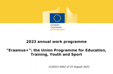 Erasmus+ 2023 Yıllık Çalışma Programı Yayınlandı.