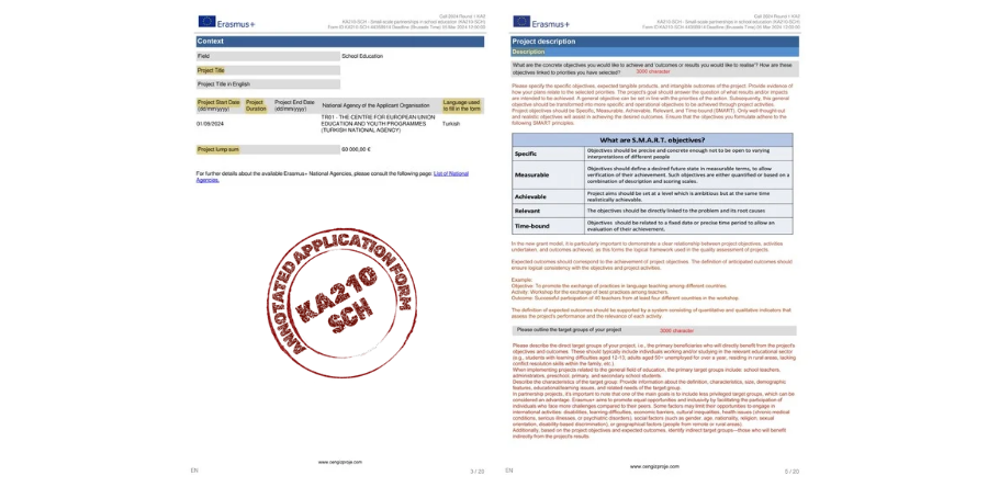 ERASMUS+ KA210 APPLICATION FORM: STEP-BY-STEP ANNOTATED GUIDE