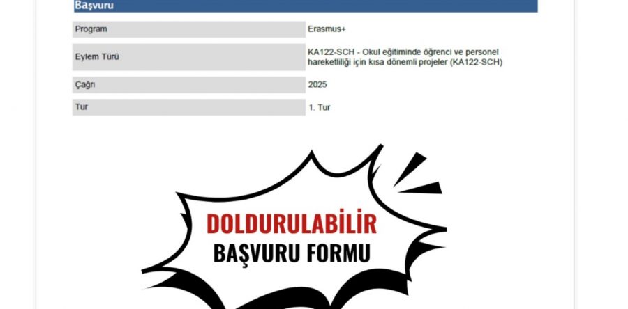 KA122 SCH Başvuru Formu