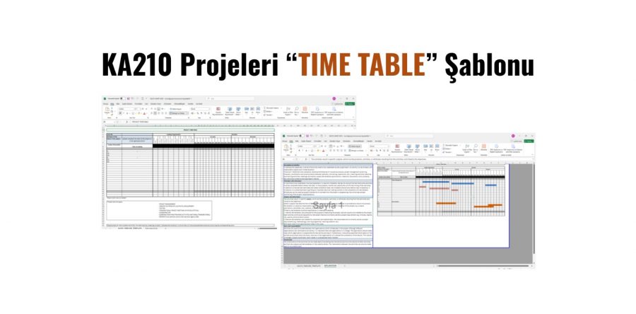 Erasmus+ KA210 Projeleri İçin GANT/Time Table Şablonu