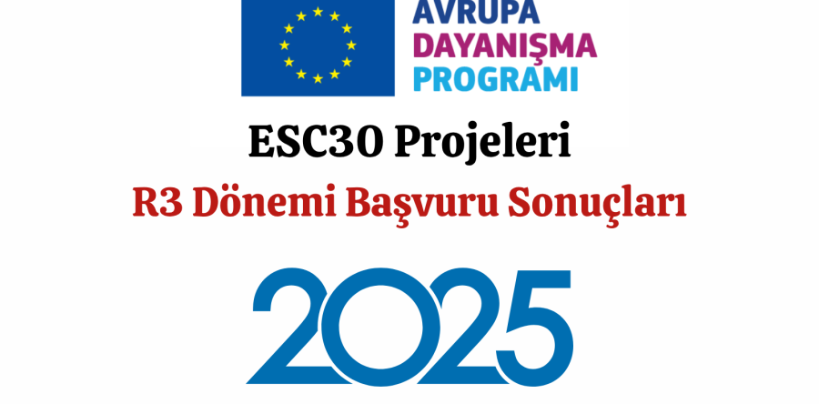 2025/R3 DÖNEMİ ESC30 BAŞVURU SONUÇLARI AÇIKLANDI.